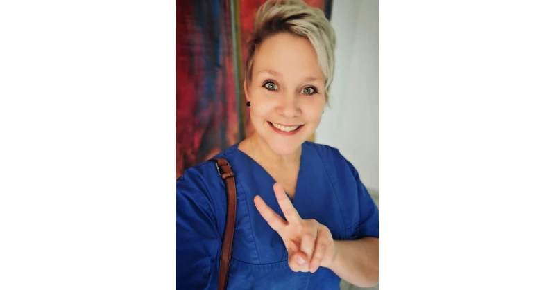 Eine unserer Gesundheits - und Krankenpflegerinnen