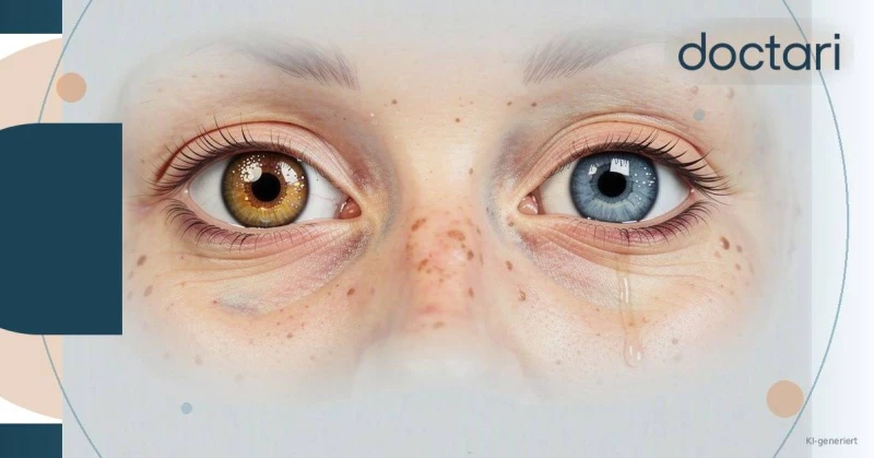 Mit einem lachenden und einem weinenden Auge